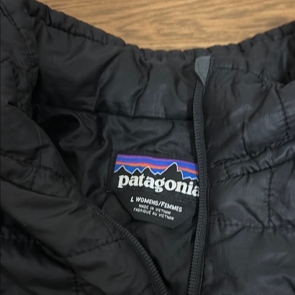Patagonia Women's Nano Quilted Black Puffer Jacket - size L - Picture 2 of 5